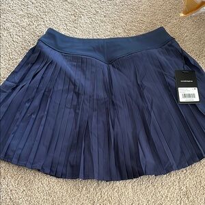 Navy Pleated Women's Skirt